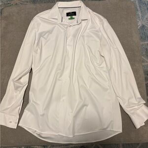 White Dress Shirt Long Sleeved with Pointed Collar